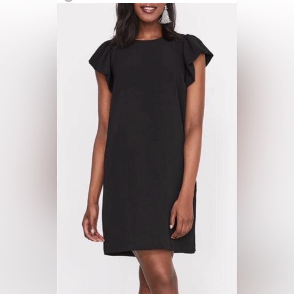 RW&CO LBD Flutter Sleeve Cocktail Dress